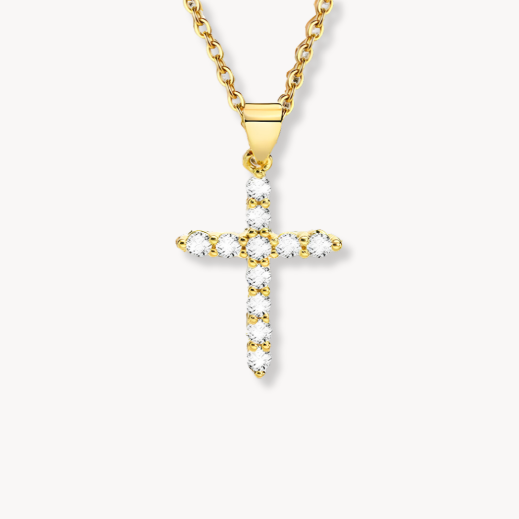 Isabella Micro Gold Cross Necklace