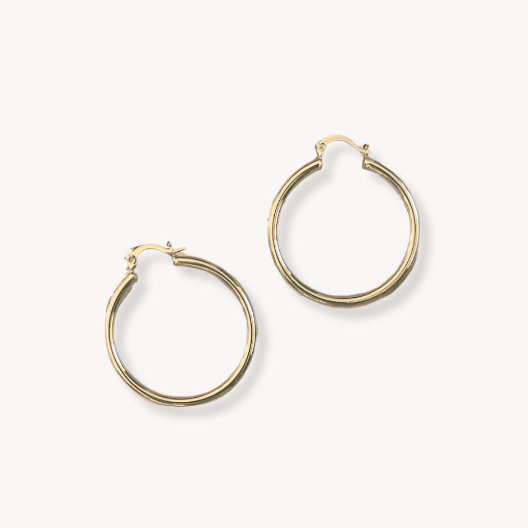 Essential Medium Gold Hoop Earrings